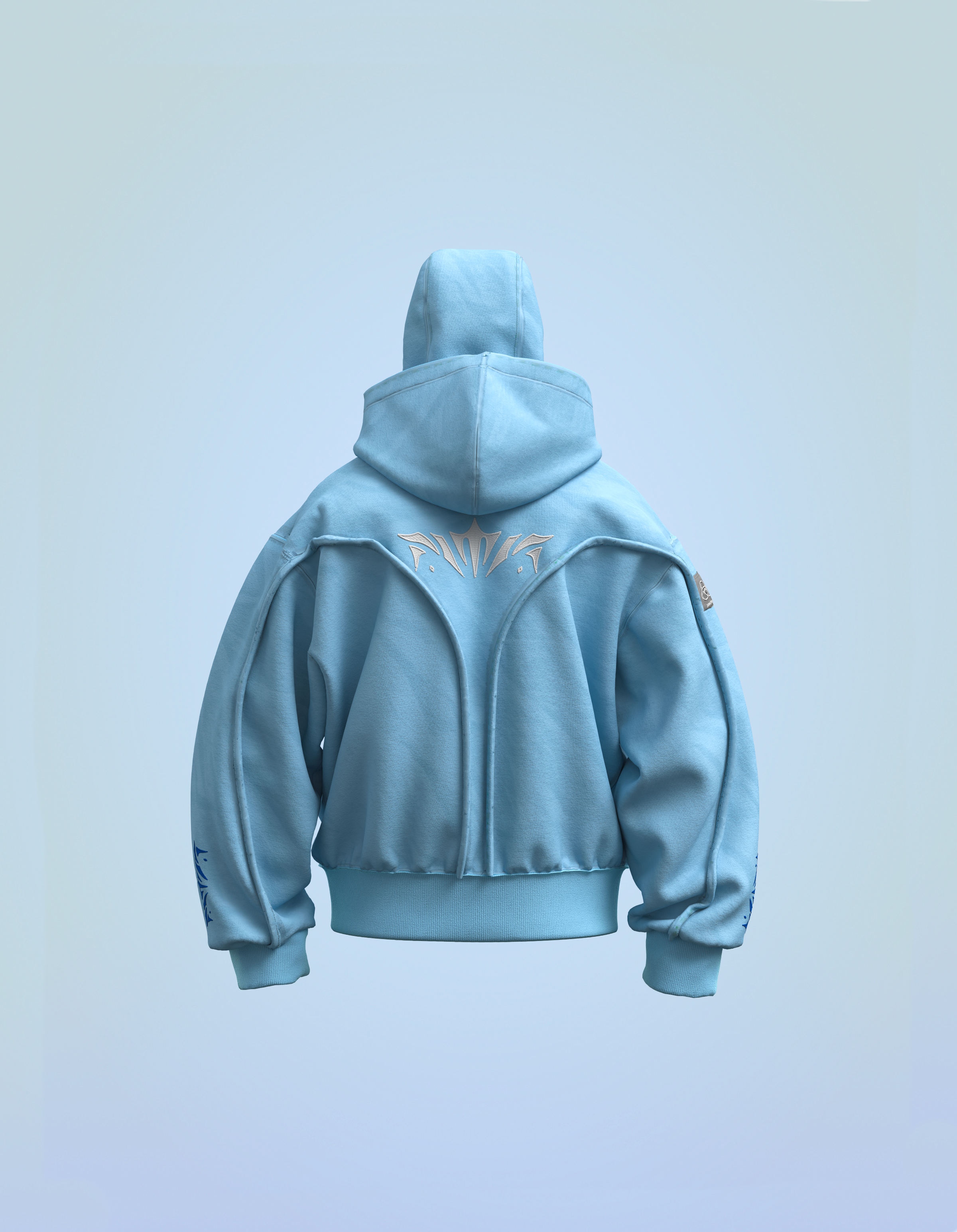 Phantom Hoodie Light Blue retour