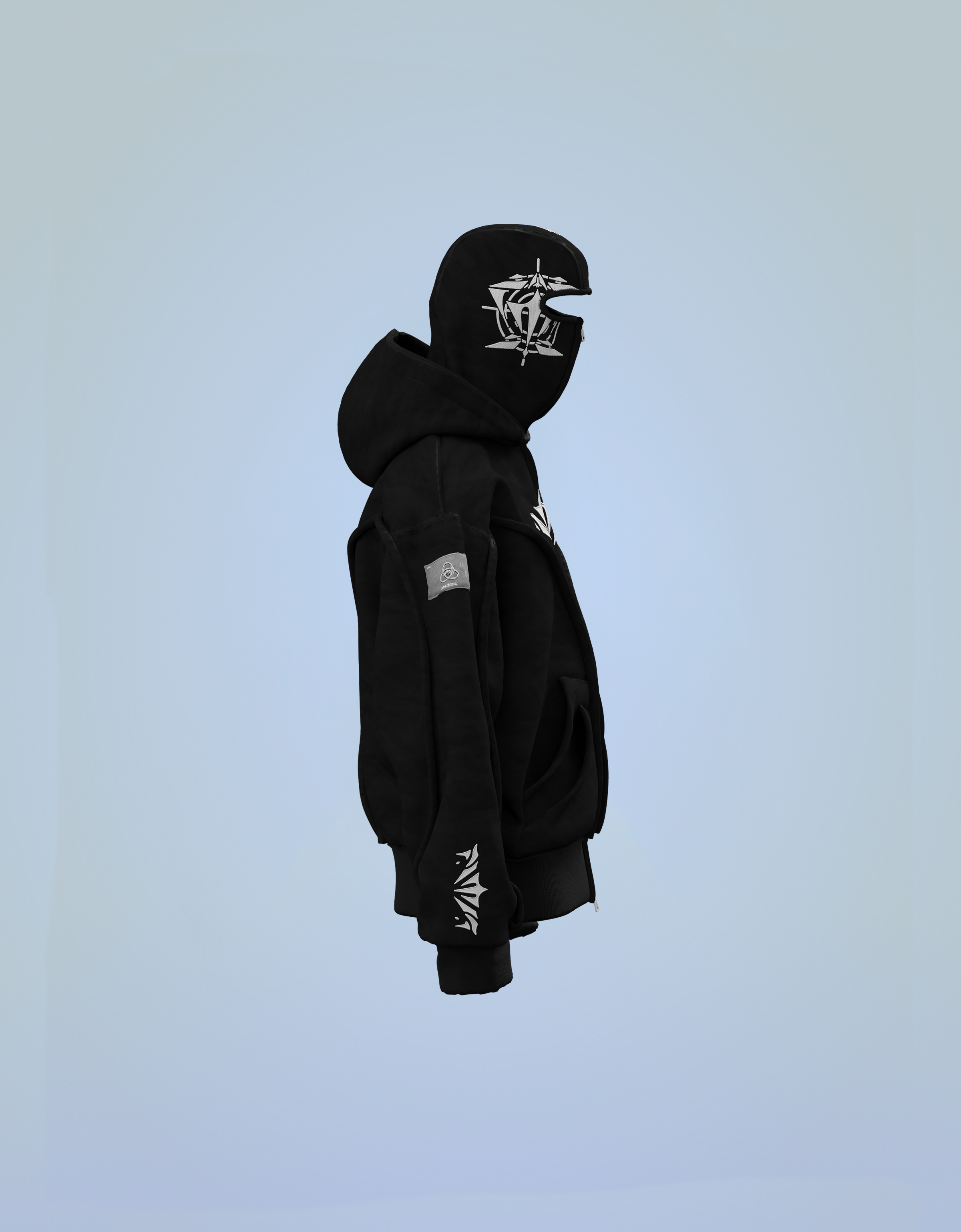 Phantom Hoodie Full Black retour